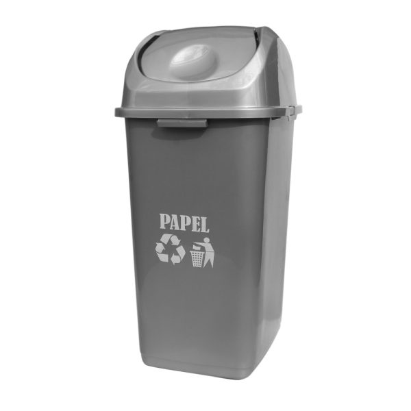 Basurero Gris Para Metales