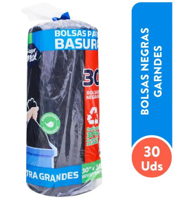 Bolsas Para Basura Tamaño Grande 30unidades